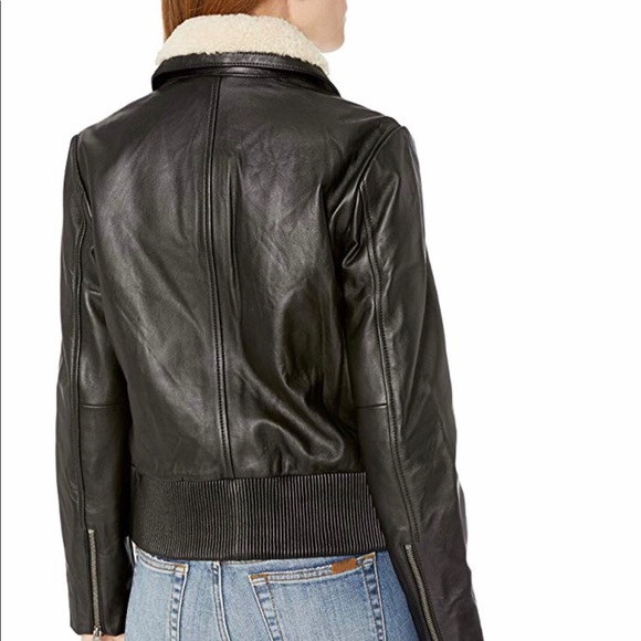 LUCKY BRAND Sherpa Leather Jacket NWT - Picture 3 of 4